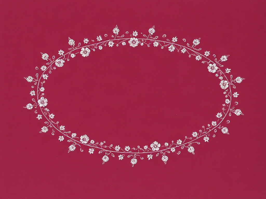 Oval flower line on the press bed